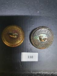 1890-1920 Savaş dönemi  Askeri üniforma düğmesi
