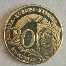 SETTEN ÇIKMA   SPECIMEN  ANDORRA  2004     20  EURO CENT    FANTAZİ PARA