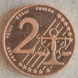 SETTEN ÇIKMA  SPECIMEN  SLOVENYA   2004     2  EURO  CENT     FANTAZİ PARA