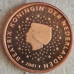 SETTEN ÇIKMA  HOLLANDA  2001    1  EURO CENT