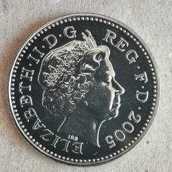 SETTEN ÇIKMA  İNGİLTERE  2005   10  PENCE     ÇİL