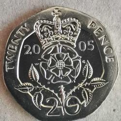 SETTEN ÇIKMA  İNGİLTERE  2005   20  PENCE     ÇİL