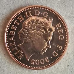 SETTEN ÇIKMA  İNGİLTERE  2005   1  PENCE     ÇİL