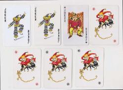 JOKER 7 Adet Eski Joker İskambil Kartları