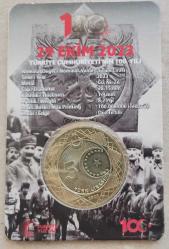 TÜRKİYE  2023  5  LİRA    HATIRA  29 EKİM 2023  TÜRKİYE CUMHURİYETİNİN  100 . YILI