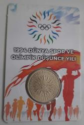 10 BİN LİRA 1994 DÜNYA SPOR OLİMPİK DÜŞÜNCE YILI ÇİL FOLDERİNDE