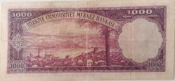 5.EMİSYON 1.TERTİP 1000 TÜRK LİRASI (MOR BİNLİK) KAĞIT PARADIR SERİ A11 06555 NOLU ÇOK TEMİZ KONDİSYONDADIR KATALOK DEĞERİ;1250 DOLAR ÇOK NADİR