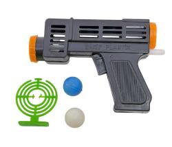 1980's Türk Malı Garip Plâstik Oyuncak Potalı Top Atan Tabanca (Sıfır Ürün)