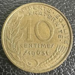 Fransa 10 Centimes 1963