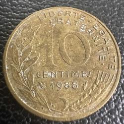 Fransa 10 Centimes 1988