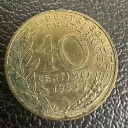 Fransa 10 Centimes 1988