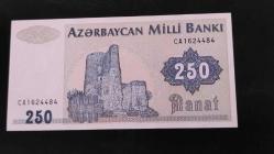 LOT.20 » 1992 YILI AZERBEYCAN 250 MANAT  HİÇ KULLANILMAMIŞTIR.