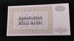 1992 YILI AZERBEYCAN 250 MANAT  HİÇ KULLANILMAMIŞTIR.