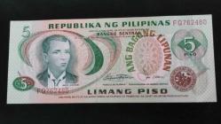 1978 YILI FİLİPİNLER 5 PESO HİÇ KULLANILMAMIŞTIR.
