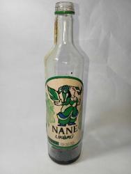 Tekel üretimi nane likörü şişesi boş kapak yok 70 CC lik şişe