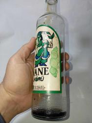 Tekel üretimi nane likörü şişesi boş kapak yok 70 CC lik şişe