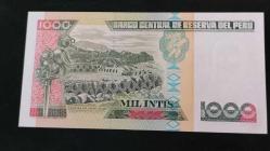 1988 YILI PERU  1000 İNTİS    HİÇ KULLANILMAMIŞTIR.