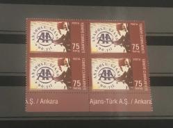 2010 ANADOLU AJANSI 90.YIL 4 LÜ BLOK - KATALOG NO.4215