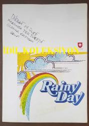 EUROVISION 1984 ŞARKI YARIŞMASI'NA KATILAN İSVİÇRE'Lİ MÜZİK GRUBU RAINY DAY'İN TÜRKİYE'YE GÖNDERDİĞİ FOTOĞRAFLI TANITIM BROŞÜRÜ SETİ - 1 ADET FOTOĞRAF, 1 ADET KARTOSTAL, 6 YAPRAK TANITIM, BİYOGRAFİ SAYFASI ve BEYAZ KLASÖR - FOTOĞRAF 17,5 x 12,5 cm EBADINDA - SAYFALAR  29 x 21 cm  RENKLİ BASIM - KARTPOSTAL 14,5 x 10,5 cm - A SET OF PHOTO BROCHURES SENT TO TURKEY BY THE SWISS MUSIC GROUP RAİNY DAY, WHO PARTICIPATED IN THE EUROVISION SONG CONTEST 1984.