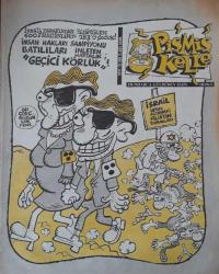 PİŞMİŞ KELLE KEMİK KAFALI MAĞAZİN SAY:35 ( MİZAH KARİKATÜ DERGİSİ ) - MUHLİS BEY VE YAVRUM MİTHAT - TERSO - İŞSİZ ALİ