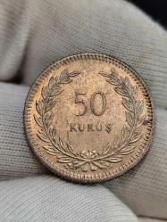 1947 Yılı Gümüş 50 Kuruş Çil