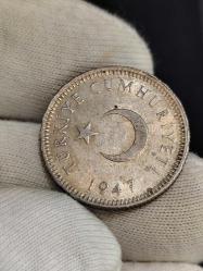 1947 Yılı Gümüş 50 Kuruş Çil