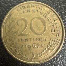 Fransa 20 Centimes 1967