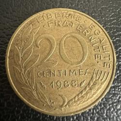 Fransa 20 Centimes 1988
