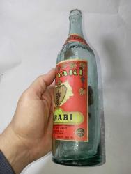 1960 lardan inhisar tiryaki şarabı boş  Üzerinde kabartma İnhisar yazısı var