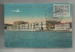 OSMANLI PULLU VE ÖZEL DAMGALI DOLMABAHÇE SARAYI KARTPOSTALI...