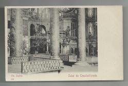 LOT.18 » OSMANLI DÖNEMİ AYASOFYA'NIN İÇİNİ GÖSTERİR SÜPER KARTPOSTAL...