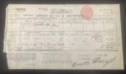 1904 KARMA ÜCRETLER  SÜLEYMANİYE FİSKAL PULLAR NO .141 / EFEMERADA - KESİLMEMİŞ.