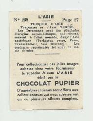 EDITE PAR LE CHOCOLAT PUPIER / TÜRK TEMALI ÇİKOLATA KARTI - KÜÇÜK ASYA TÜRKOMANLARI...