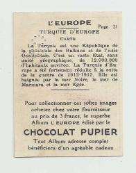 EDITE PAR LE CHOCOLAT PUPIER / TÜRK TEMALI ÇİKOLATA KARTI - TÜRKİYE AVRUPA YAKASI HARİTASI...