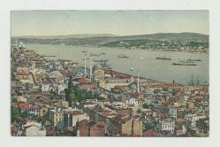 EDİTÖR E.F.ROCHAT / OSMANLI DÖNEMİ TOPHANE'DEN BOĞAZİÇİ'NE BAKIŞ ORİJİNAL KARTPOSTAL...