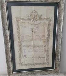 NADİRATTAN OSMANLI ASKERİ DİPLOMA. BOL MÜHÜRLÜDÜR. BÜYÜK FIRSAT.