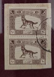 1922 Cenova serisinden 10 kuruş Bozkurt Uzunköprü damgalı per