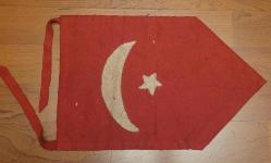 LOT.12 » ÇOK ESKİ TÖRENLERDE ASMA BAYRAĞI. EL DİKİMİDİR. NADİR.