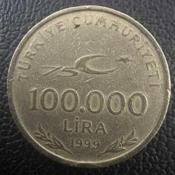 Türkiye 100.000 Lira 1999. 100000