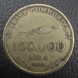 Türkiye 100.000 Lira 1999. 100000