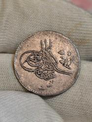 Sultan Abdülhamit 1293/4 Mısır Baskı Gümüş 1 Kuruş