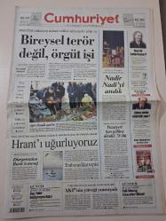 CUMHURİYET GAZETESİ 23 Ocak 2007 Salı ( HRANT DİNK Suikastı haberleri / YASADIŞI BAHİSE DAVETİYE / NASIL BİR CUMHURBAŞKANI )