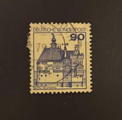 Almanya Pulu - Germany Stamp - Postadan Geçmiş Pul Filateli - 1979 DAMGALI - Vischerenburg Kalesi Temalı Pul , 90 PARA - YABANCI PULLAR, NOSTALJİK DOĞUM GÜNÜ HEDİYESİ