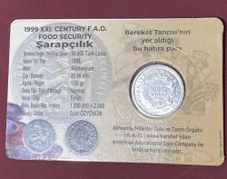 1999 XXI. CENTURY F.A.O ŞARAPÇILIK HATIRA PARA 50.000 TÜRK LİRASI