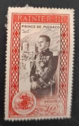 Monaco Prens Rainer 1950- damgasız şarniyerli pul