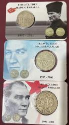 10000 , 25000 ,50000 TÜRK LİRASI 3LÜ SET KİTİNDE