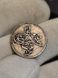 Sultan Reşat 1327/7 Mısır Baskı Gümüş 1 Kuruş