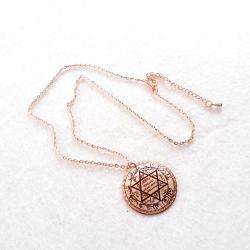 Süleyman Mührü , Bakır Elişçilikli Kolye. Üzeri Gümüşlüdür. SLM-1