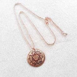 Süleyman Mührü , Bakır Elişçilikli Kolye. Üzeri Gümüşlüdür. SLM-1