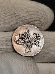 Sultan Abdülhamit 1293/3 Mısır Baskı Gümüş 1 Kuruş
